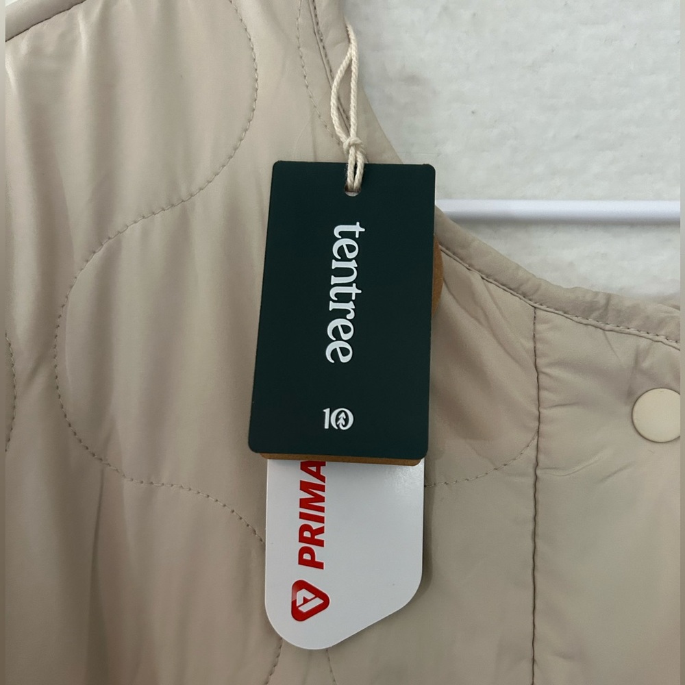 Tentree Vintage White/Beige Reversible Bomber Jacket - Picture 4 of 13
